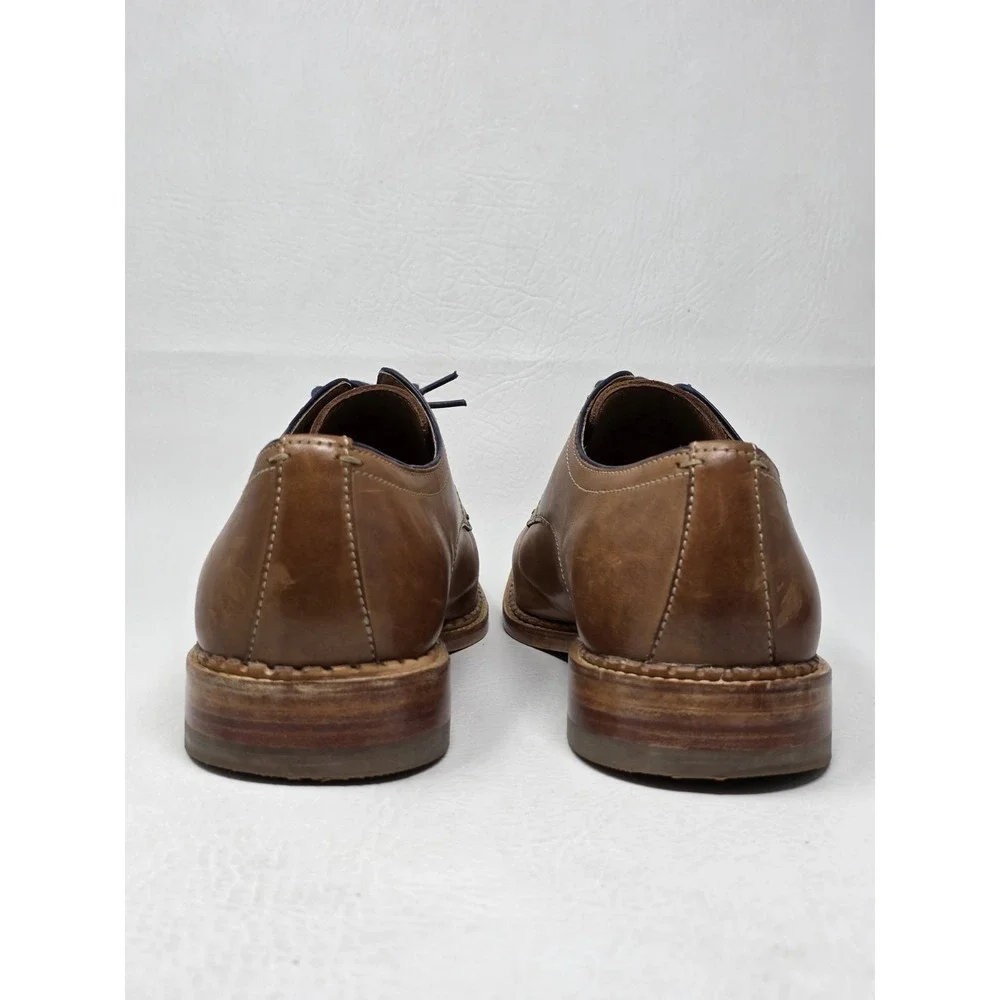 Johnston & Murphy Shoes Mens Size 10.5M Brown Leather Plain Toe Derby 27-1180